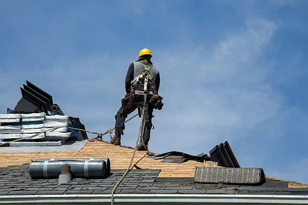 Professional Gutter Installation technician working in Midland, VA